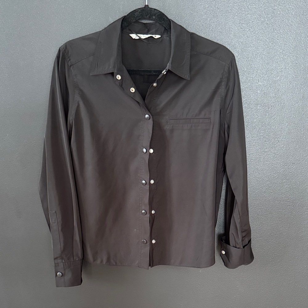 Zara Black Button Up Shirt